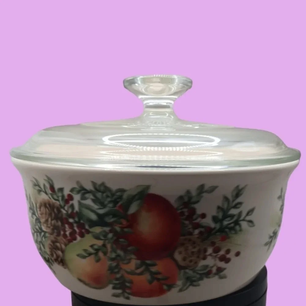 Lenox williamsburg boxwood& pine 1.5 qt round casserole